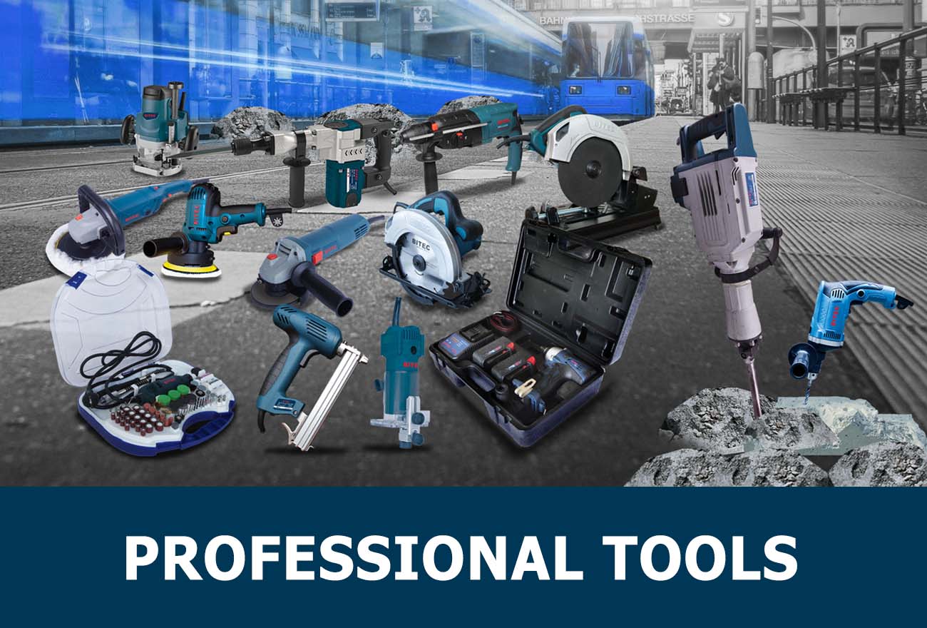 BITEC Power Tools Professional Tools Grinder Drill Jigsaw Gurinda Mesin Bor Gergaji Concrete Breaker Tacker Planer Polisher Digital Measurement Heat Gun Cordless Alat Tukang Multimayaka Multi Mayaka